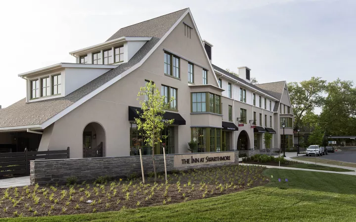 Exterior shot of the Inn at Swarthmore