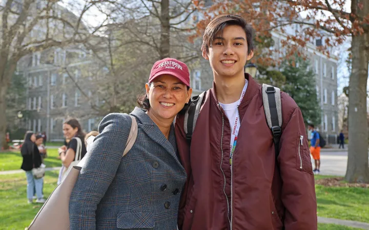student and their mom
