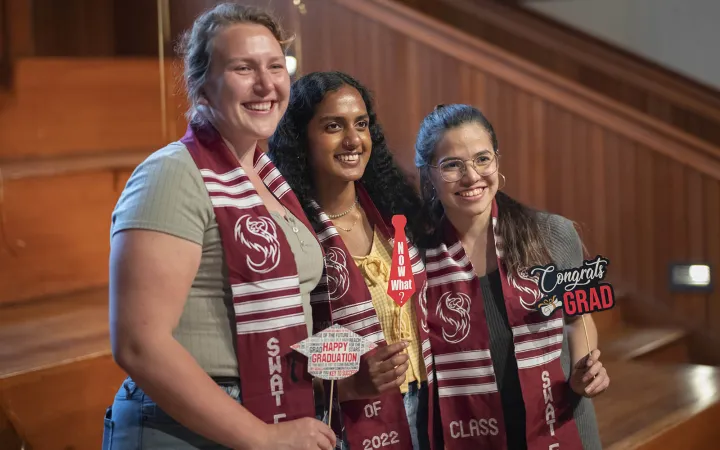 3 students at celebration