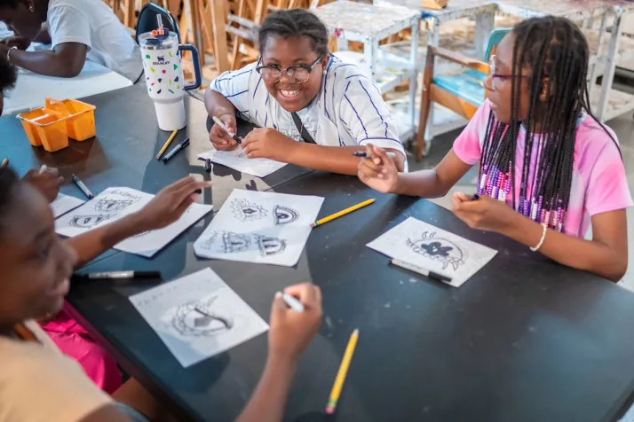 CCC students draw art