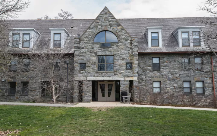Exterior shot of Mertz Hall