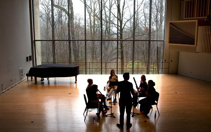 music practice in lang music building