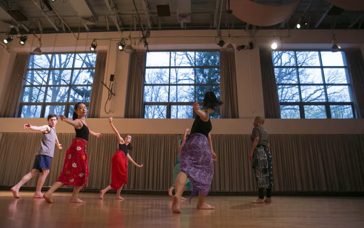 African dance rehearsal