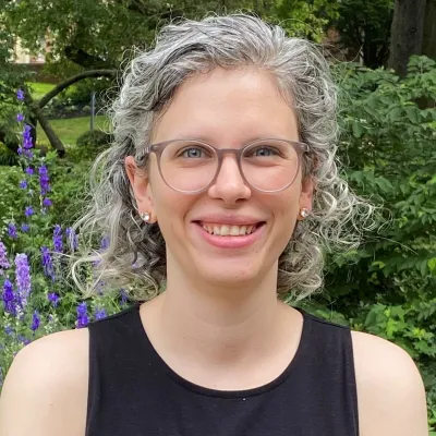 photo of performing arts librarian Liz Waltman
