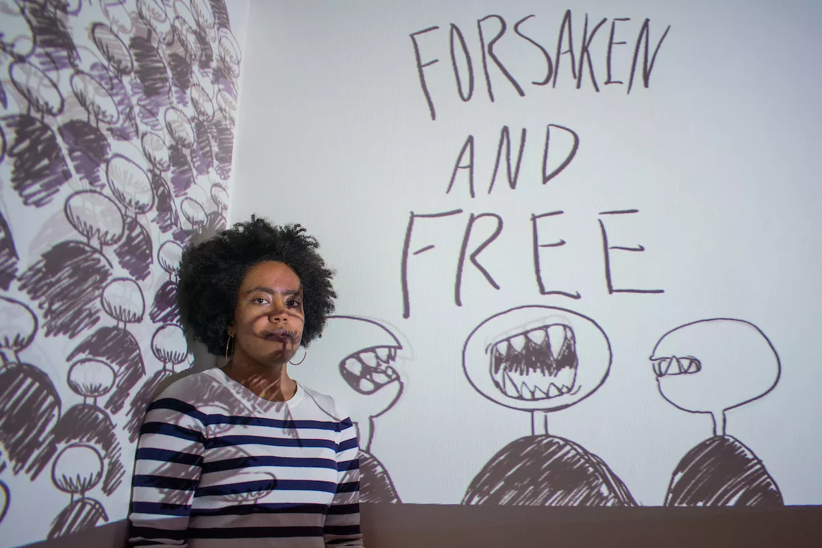 Laela Ezra '19 senior show exhibition opening night, List Gallery