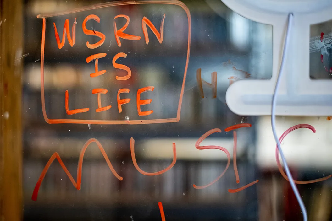 "WSRN is Life" written on glass