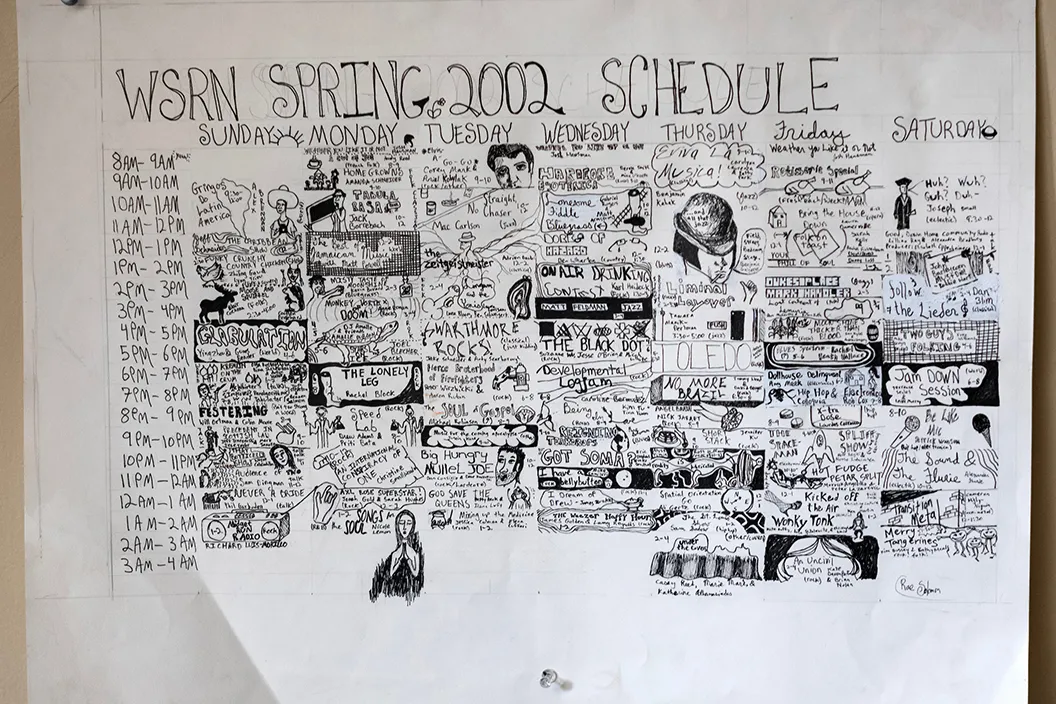 Written schedule for Spring 2022 in WSRN station