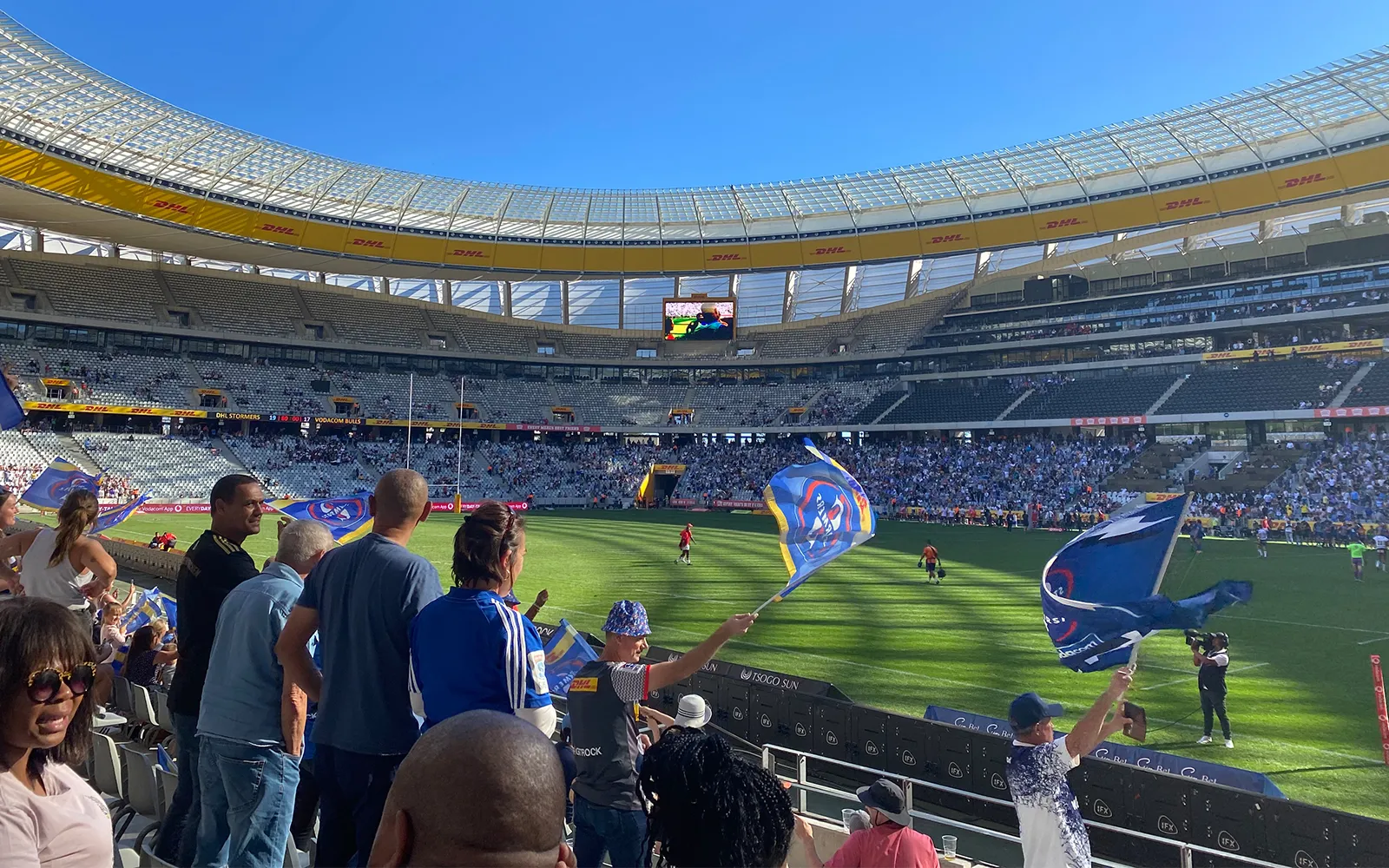 Crowd in stadium outdoors