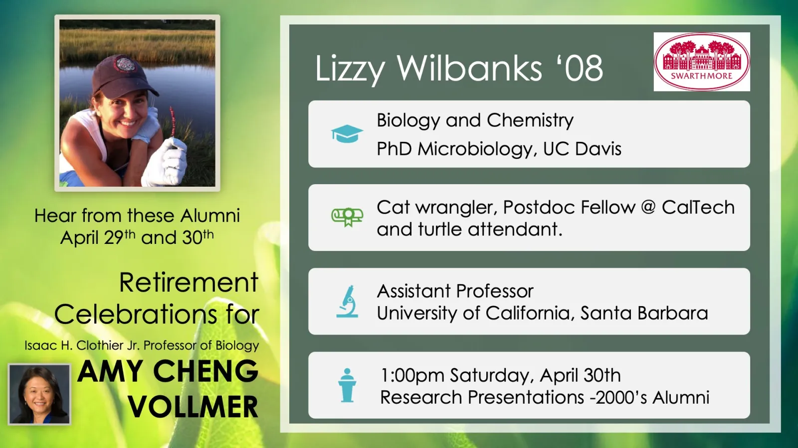 Amy Cheng Vollmer Biology Swarthmore College Amy Cheng Vollmer Biology Swarthmore College