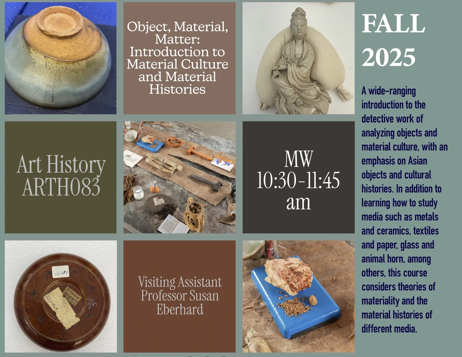 Poster for Art History course, Fall 2025, ARTH083