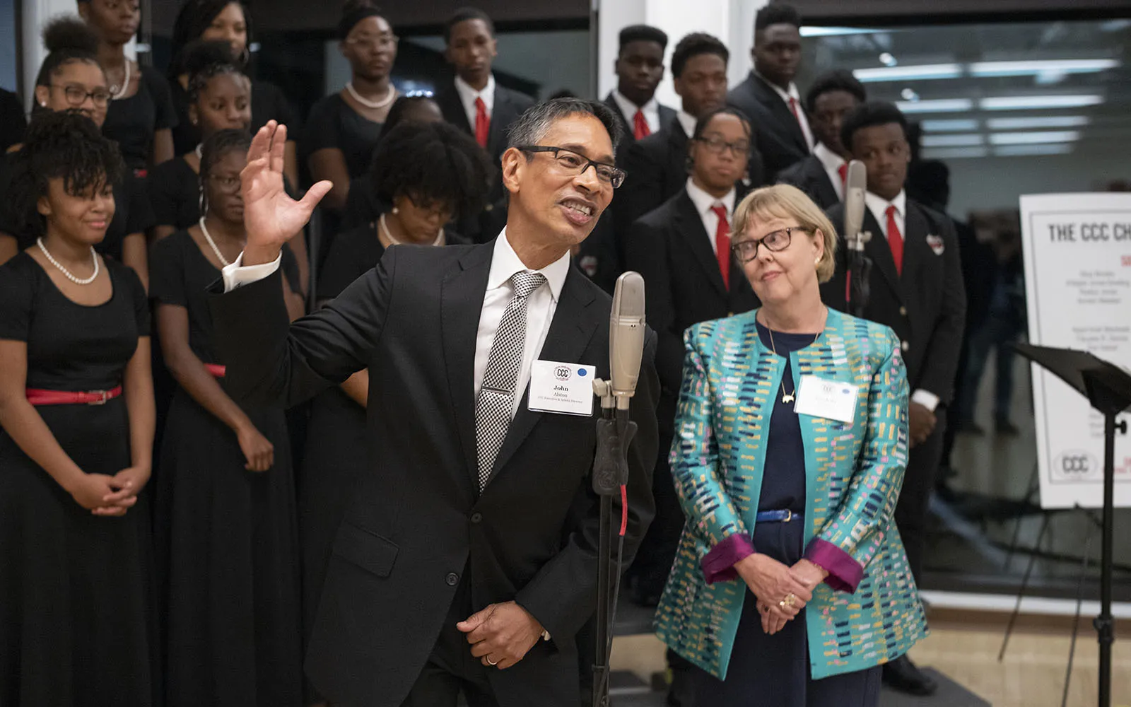 John Alston and the Chester Children’s Chorus students