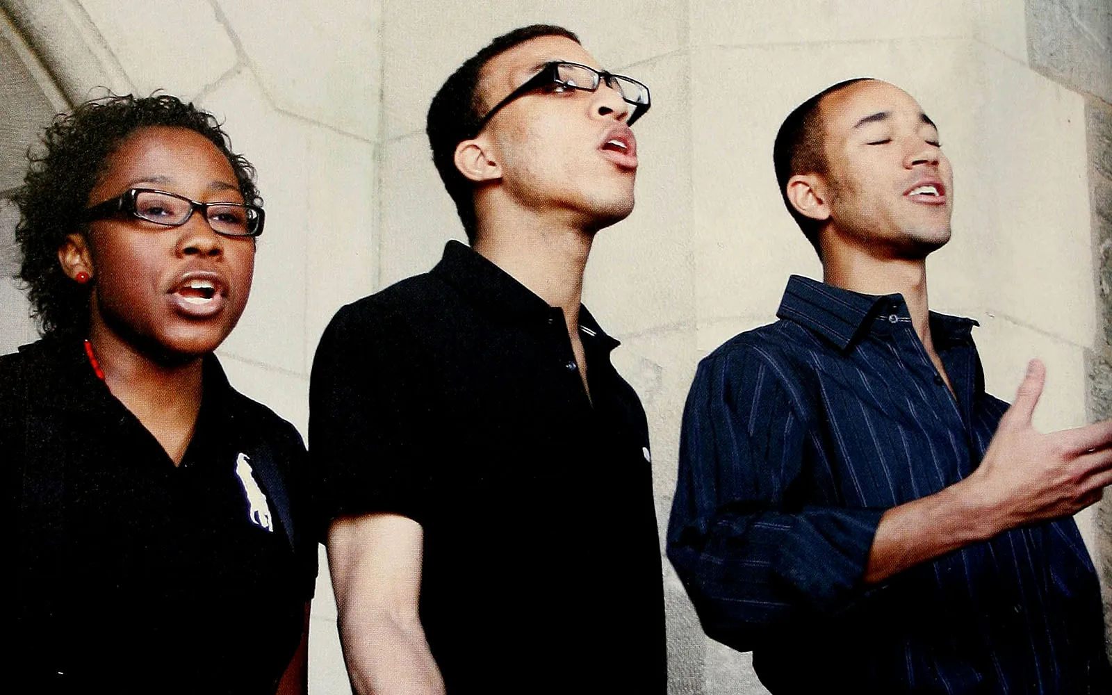 A cappella group Essence of Soul performing in Clothier Bell Tower, 200