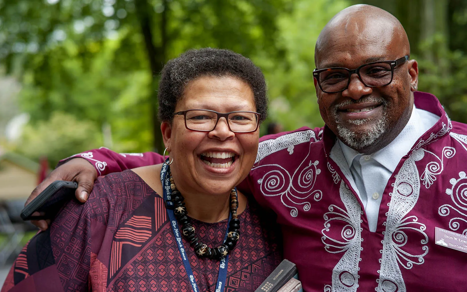 Provost Sarah Willie-LeBreton and Dion Lewis, director of Black Cultural Center