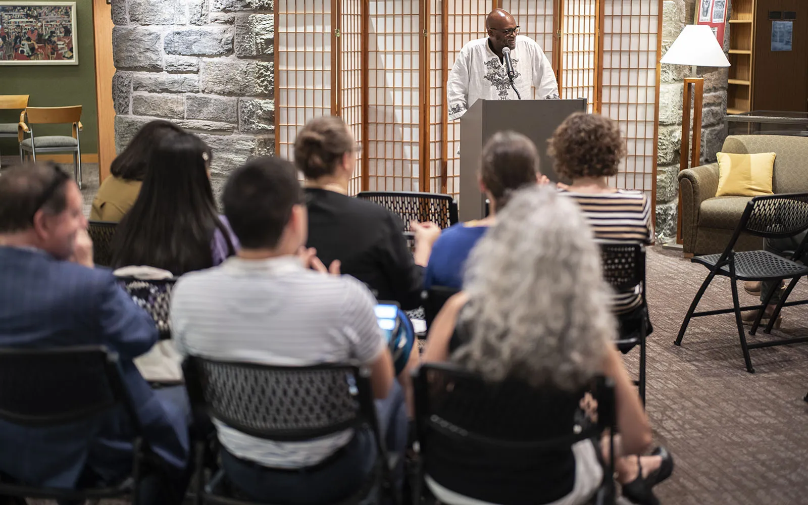 BCC exhibit presentation in McCabe Library