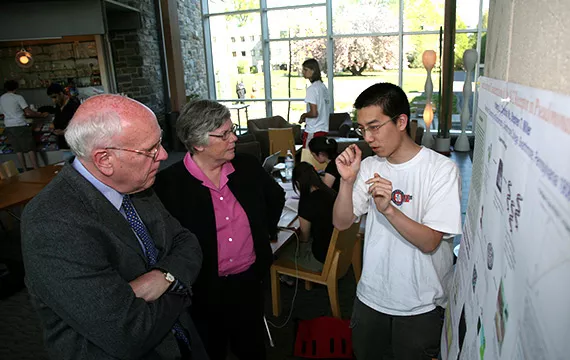 Students have frequent opportunities to present their research in poster sessions on campus and at professional meetings.
