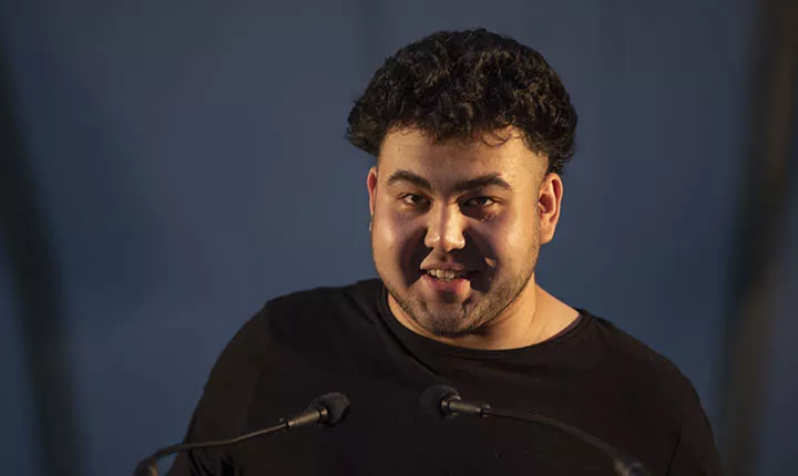 Student speaks at Last Collection