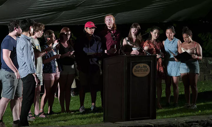 A cappella groups perform