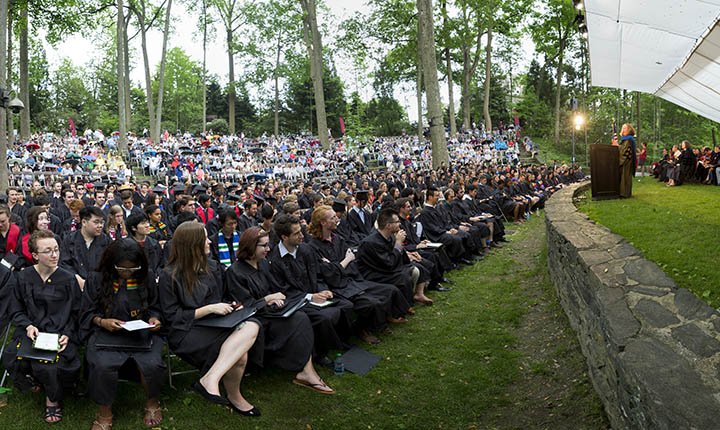 Baccalaureate crowd in amphitheater
