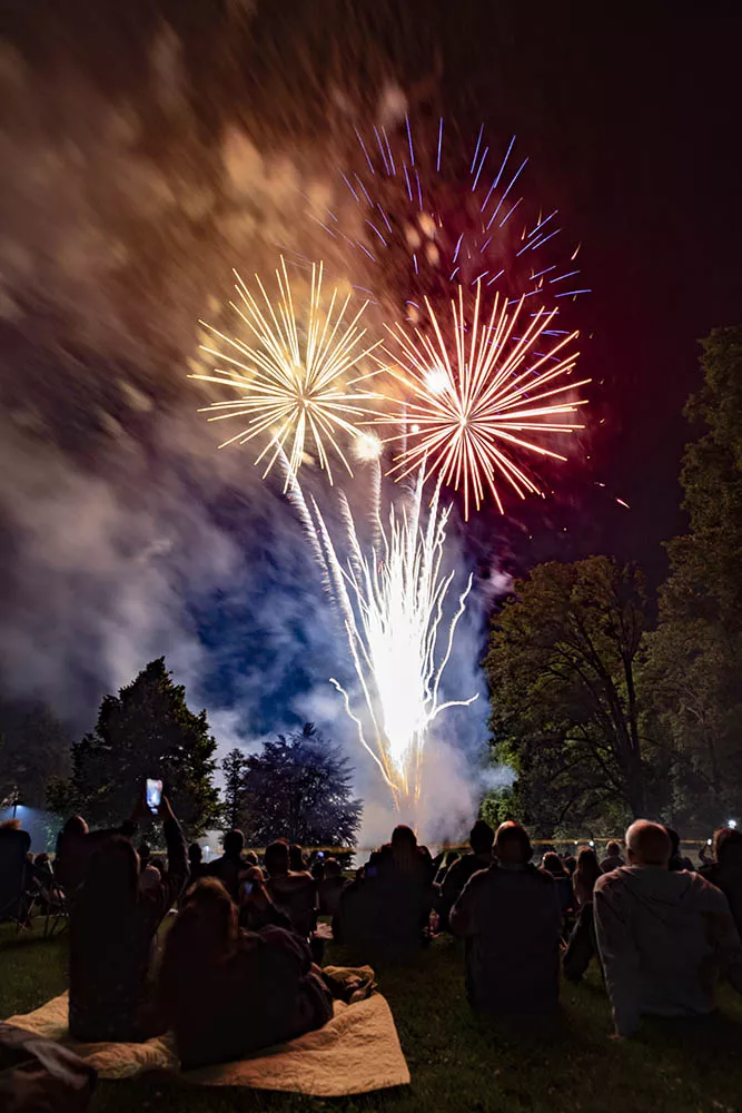 fireworks on Saturday evening after Baccalaureate
