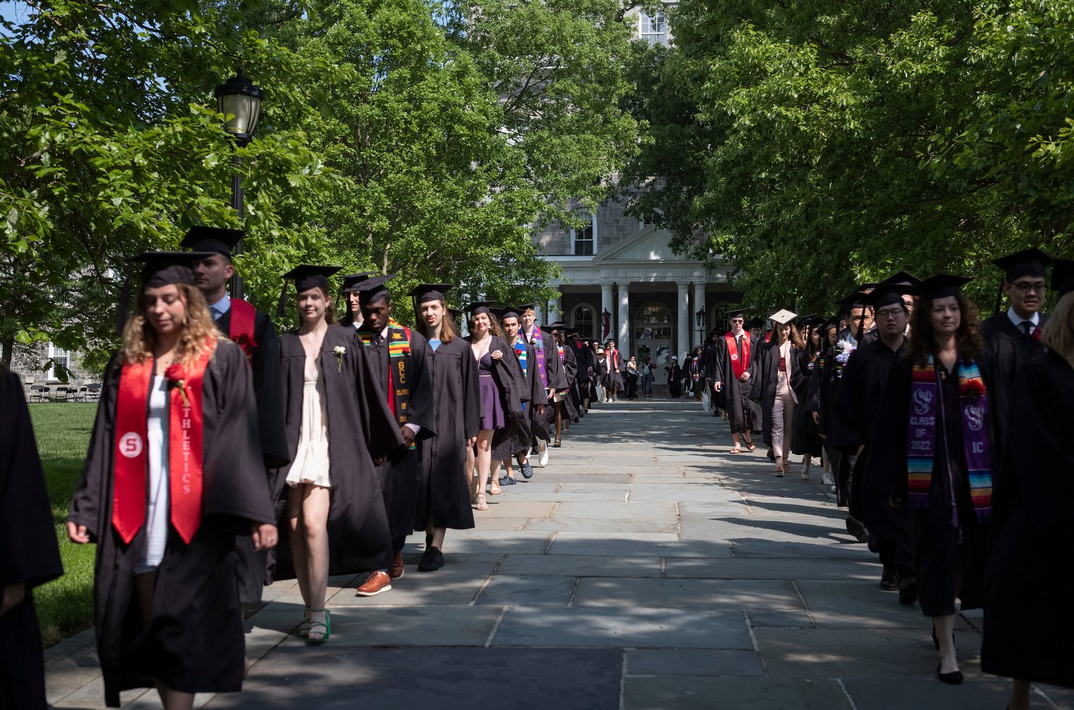 Students process on Magill Walk for commencement