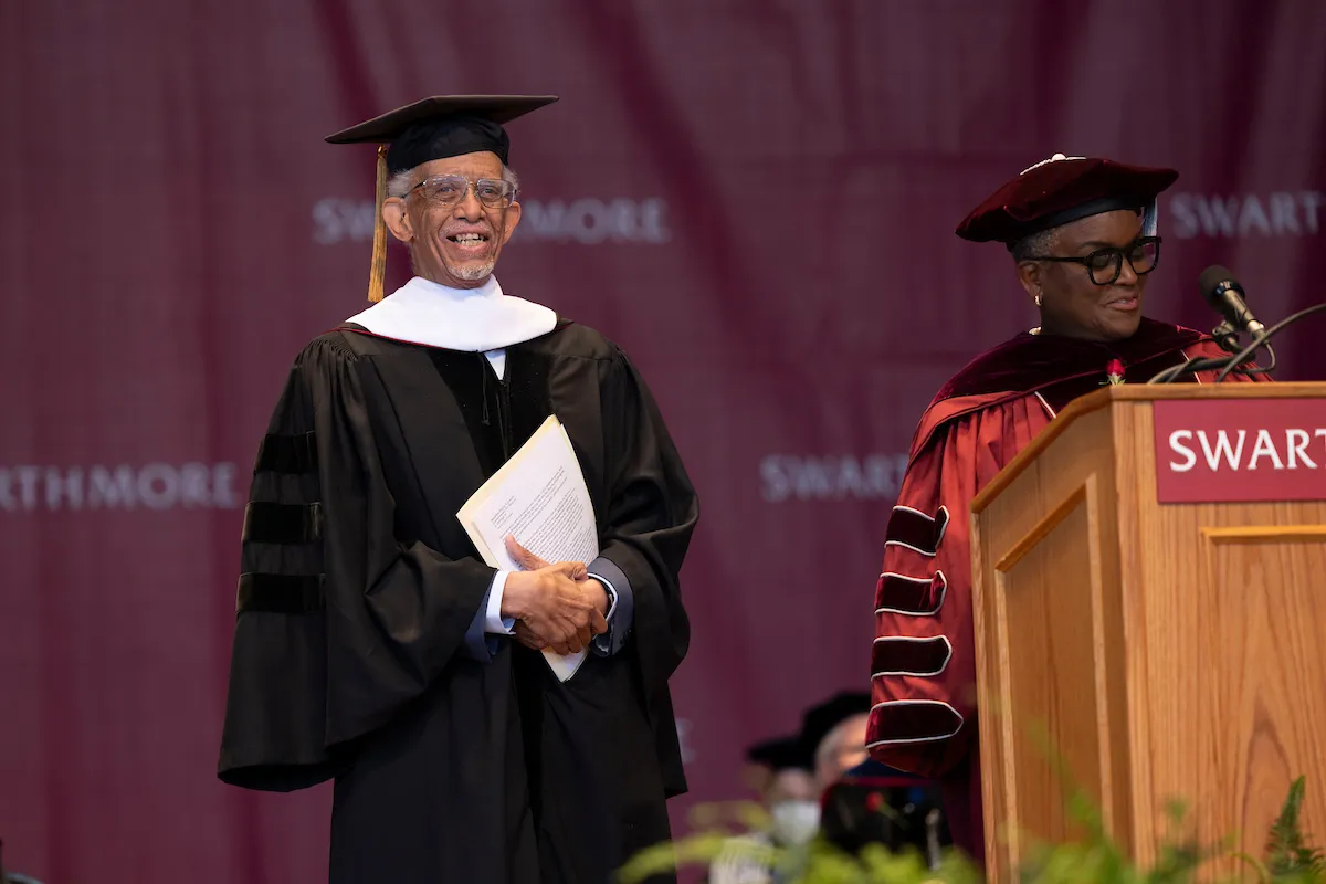 Maurice Eldridge at commencement receives honorary degree
