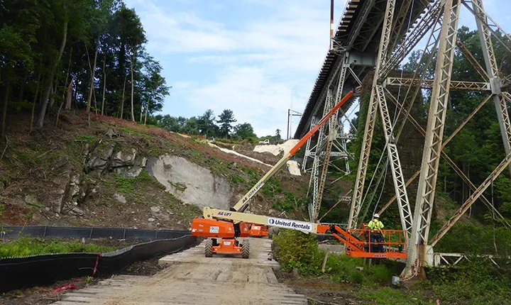 Removing stone piers