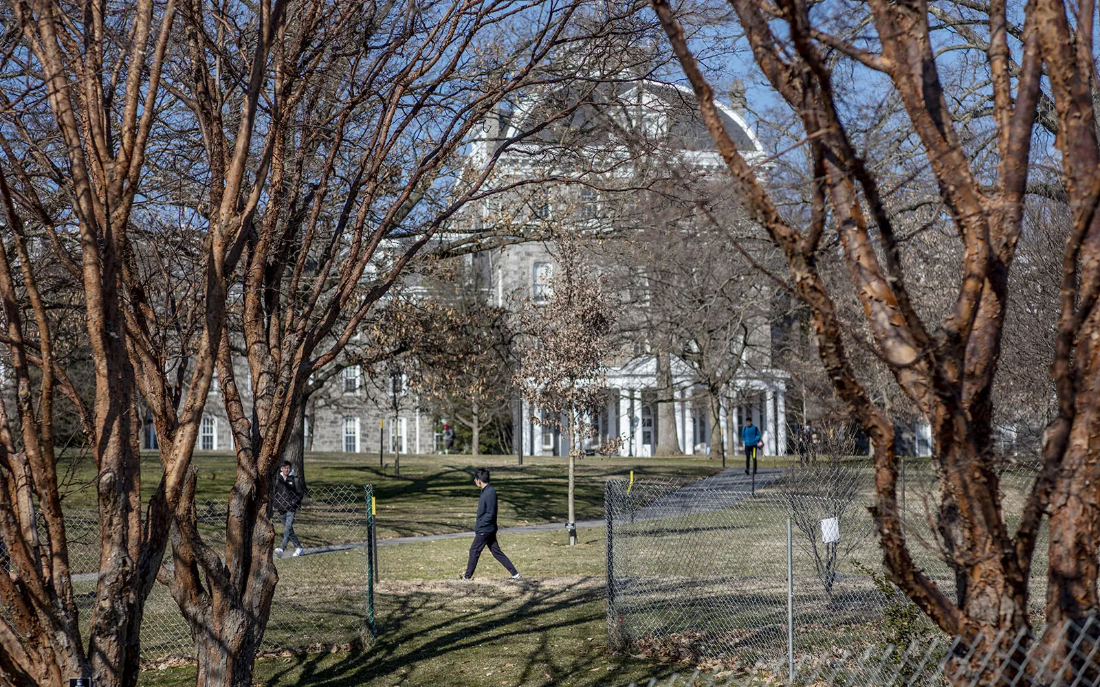 student walking