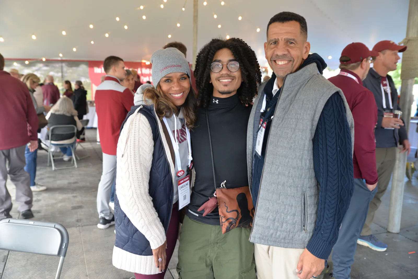 Family at Garnet Weekend tailgate