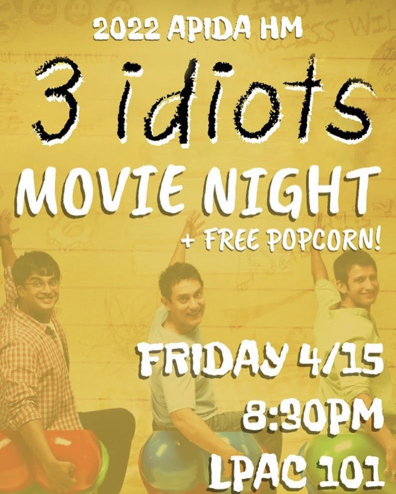 movie flyer for 3 idiots film 