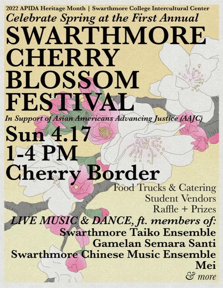flyer for cherry blossom festival