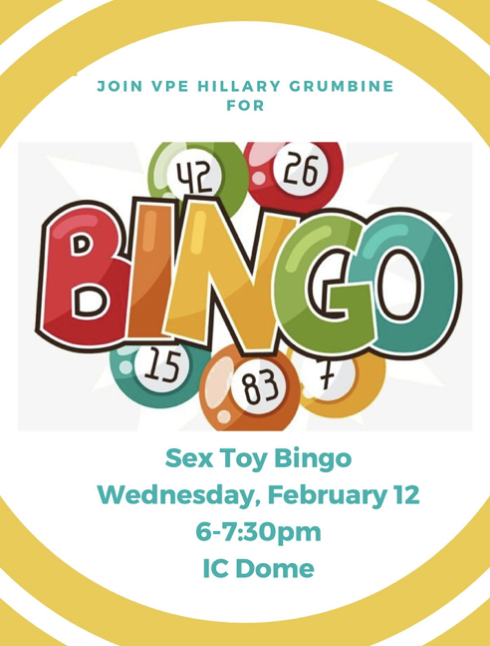 sex toy bingo flyer