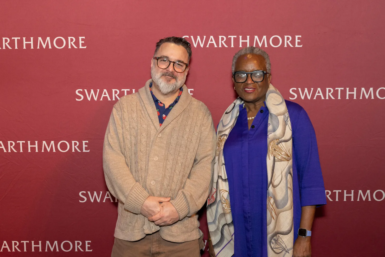 David Neal with President Valerie Smith