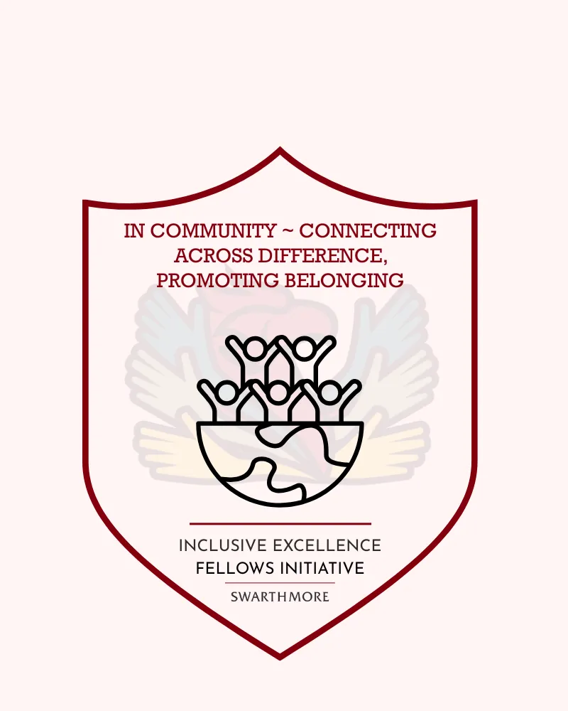 Shield shaped logo for "In Community - Connecting Across Difference, Promoting Belonging."