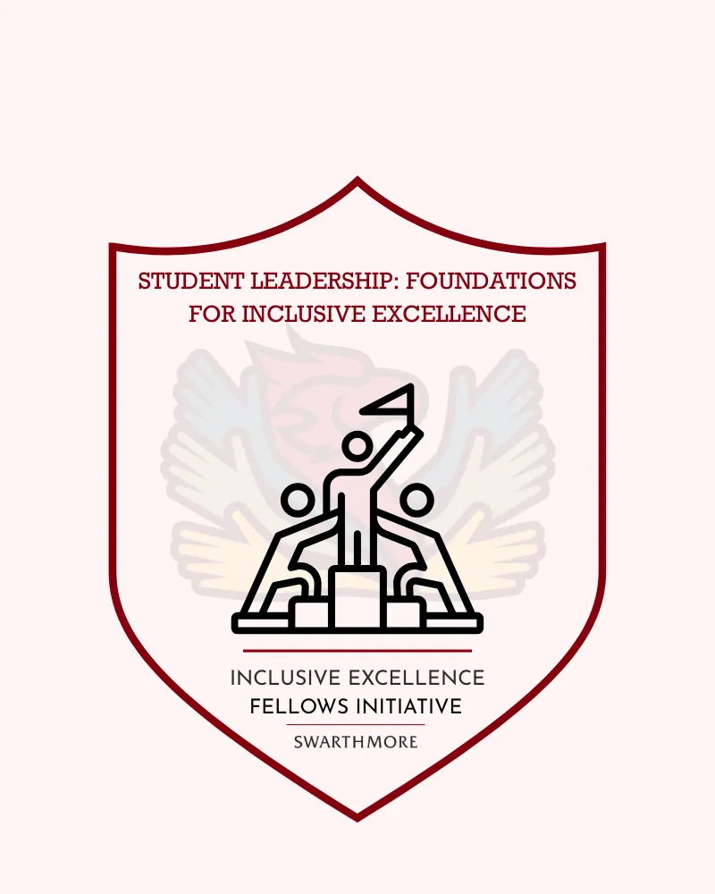 Shield shaped logo for "Student Leadership: Foundations for Inclusive Excellence."