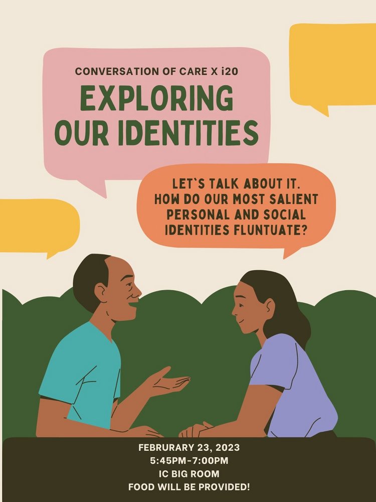 exploring international identities conversations of care flyer