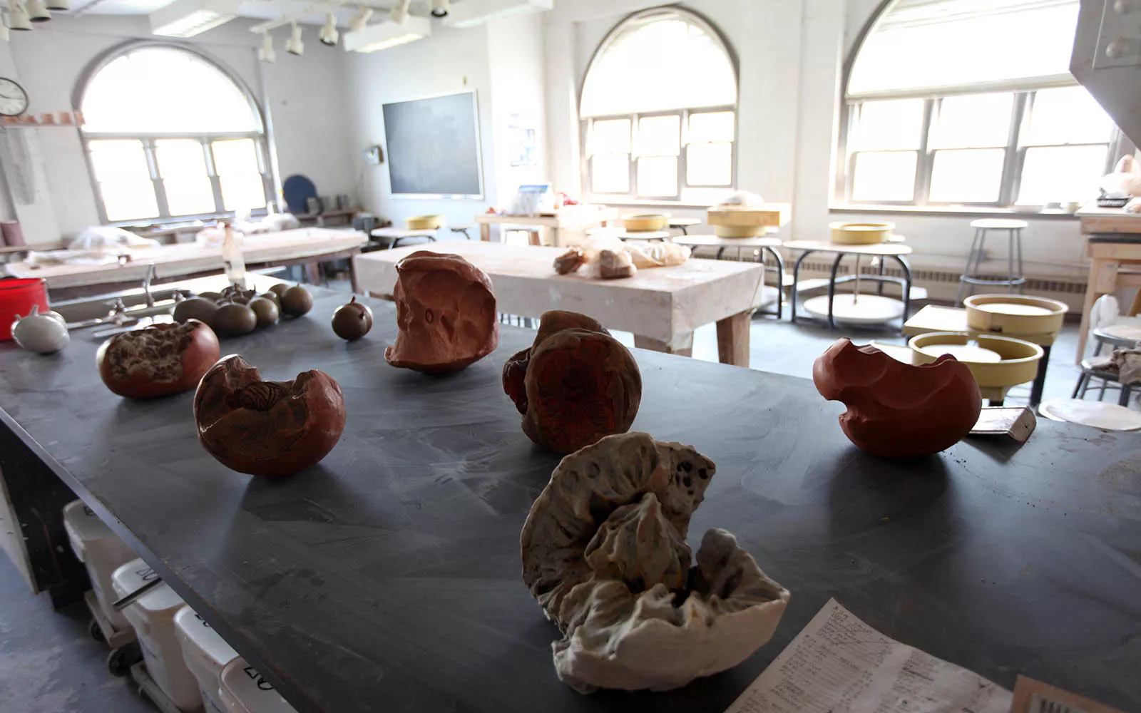 Images sitting in an art studio