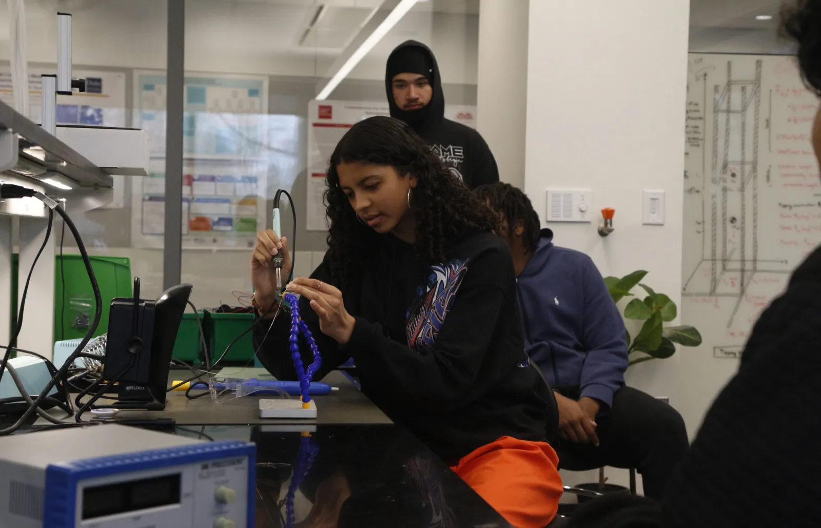 Student demonstrating technique