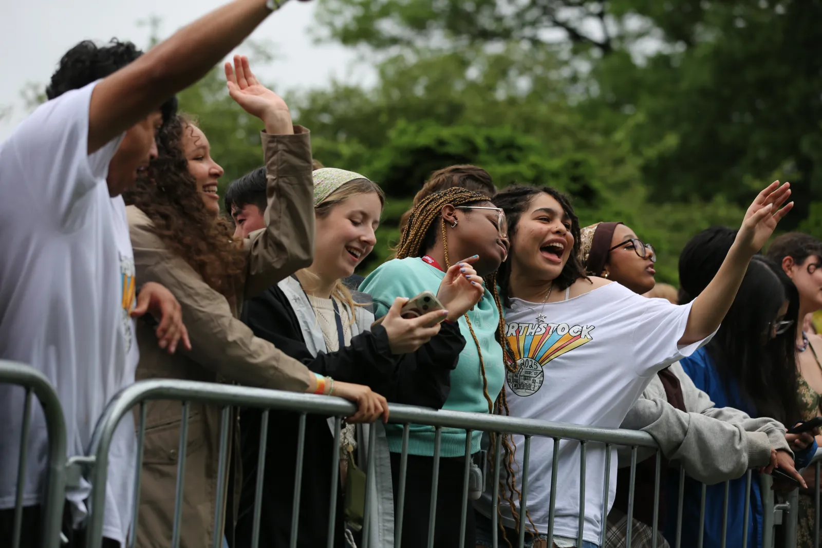 Students excited during the Worthstock 2025 concert.