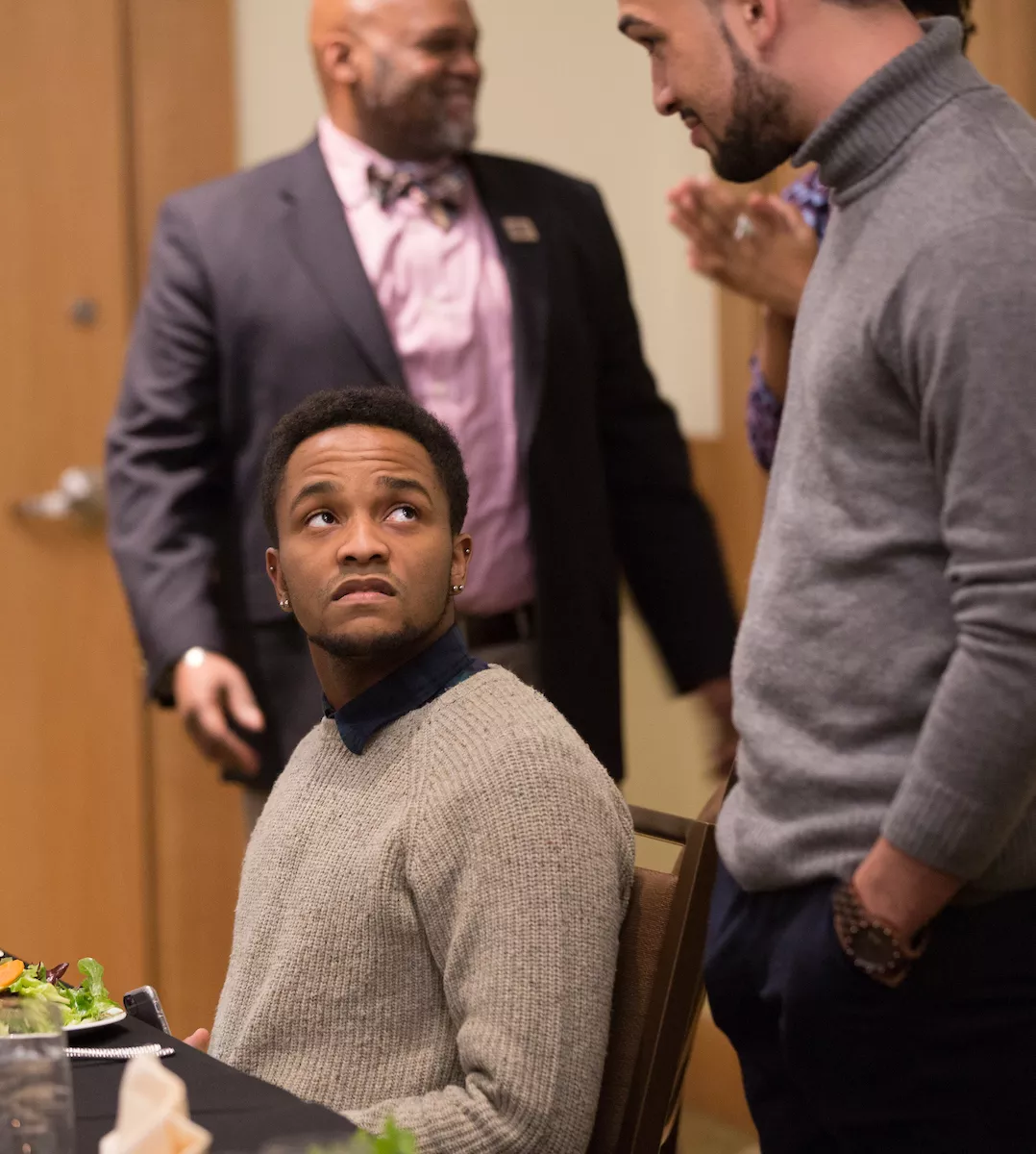 Student at Mellon Mays dinner