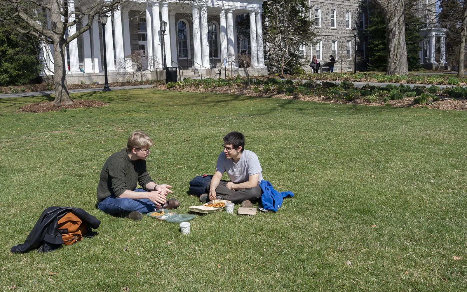 talking on campus