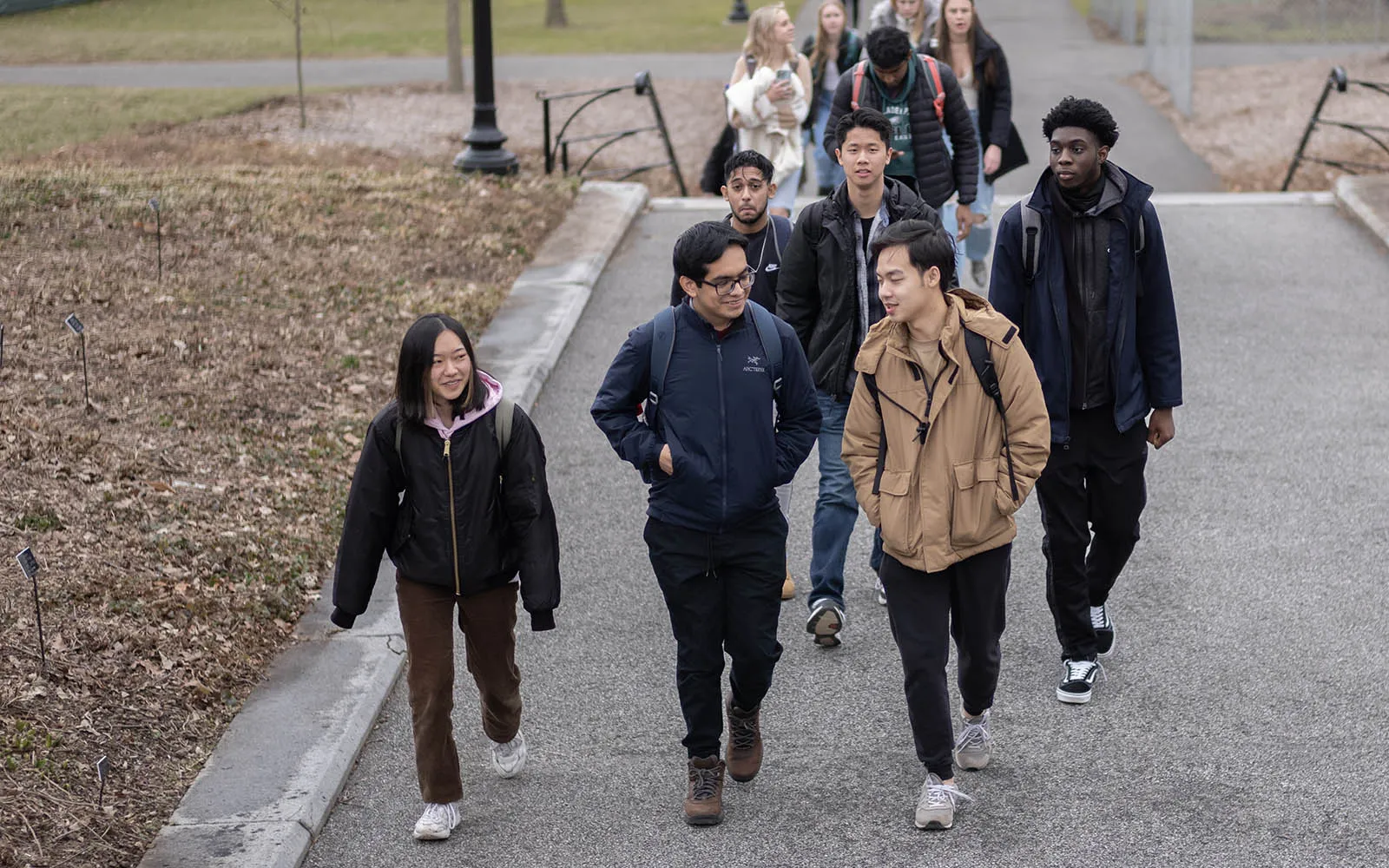 students on campus
