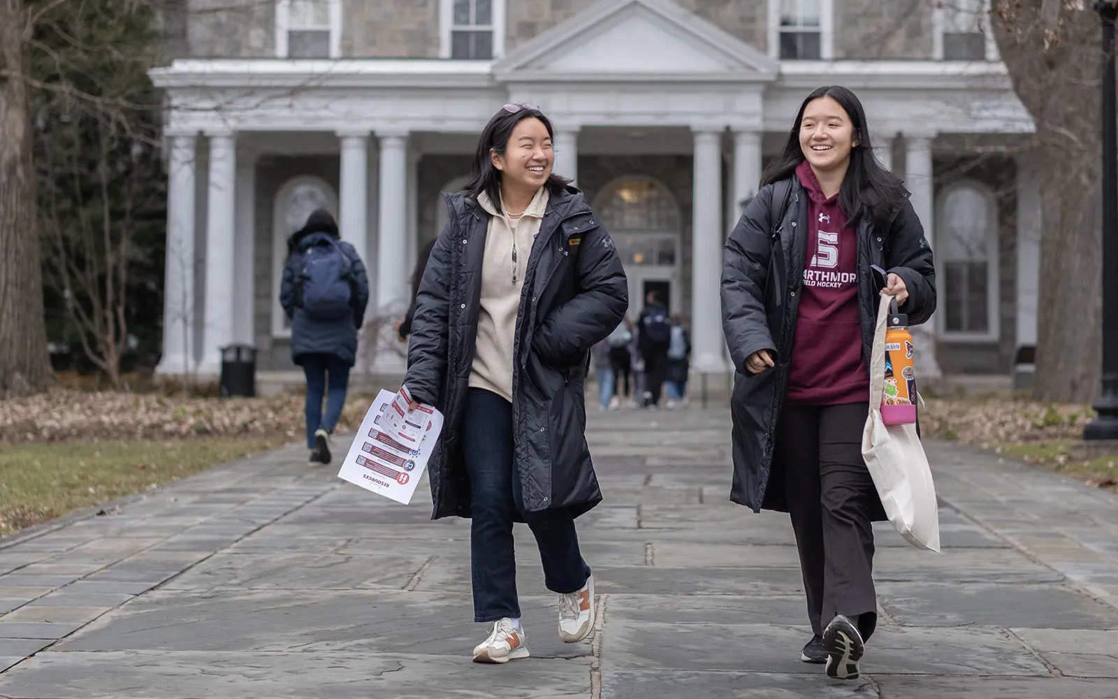 students on campus