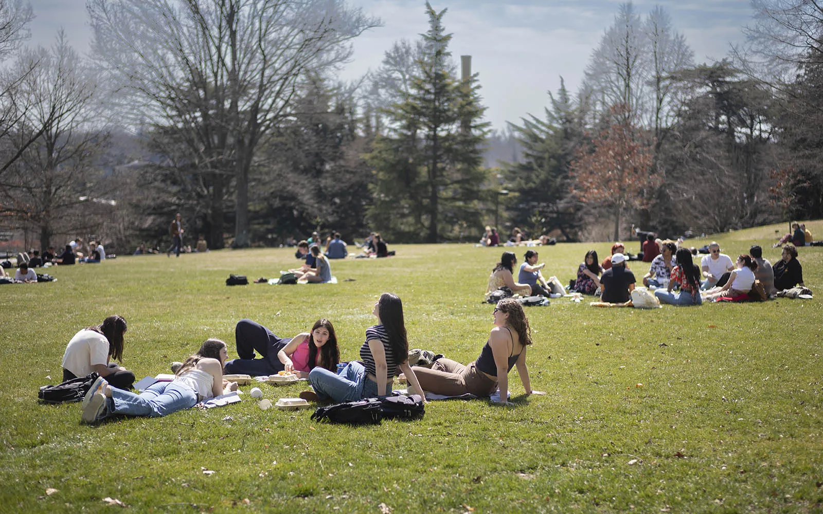 students on parrish beach