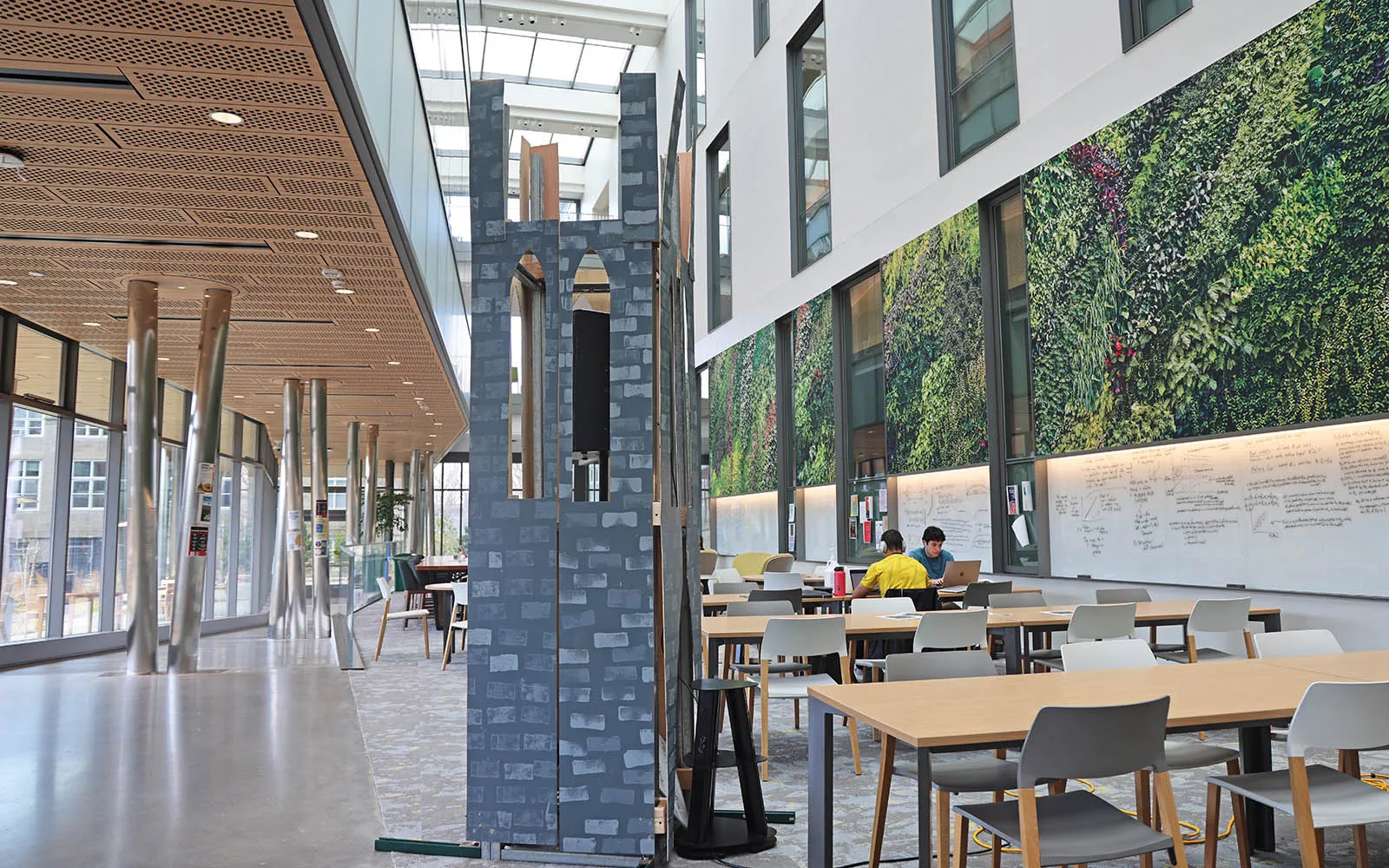 cardboard tower in singer hall