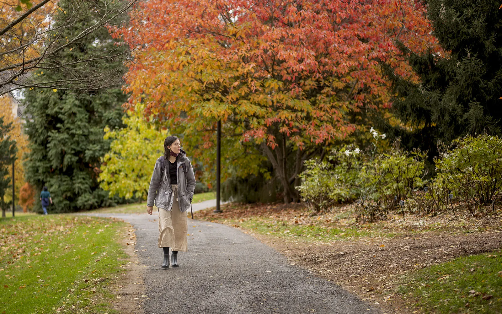 student on campus