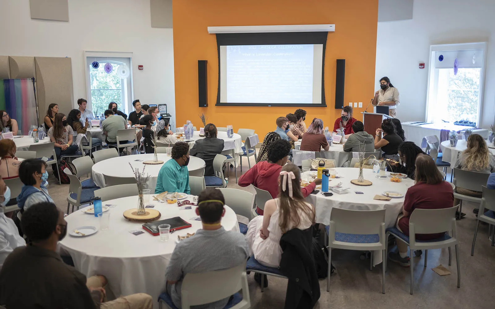 students at event