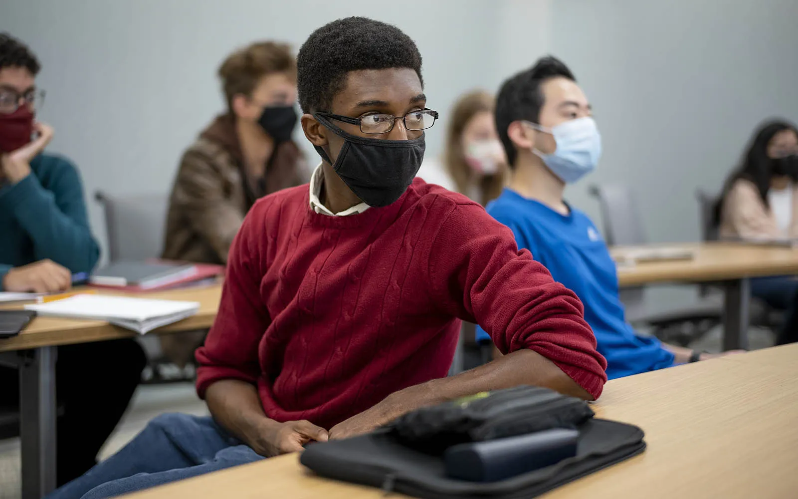 students studying