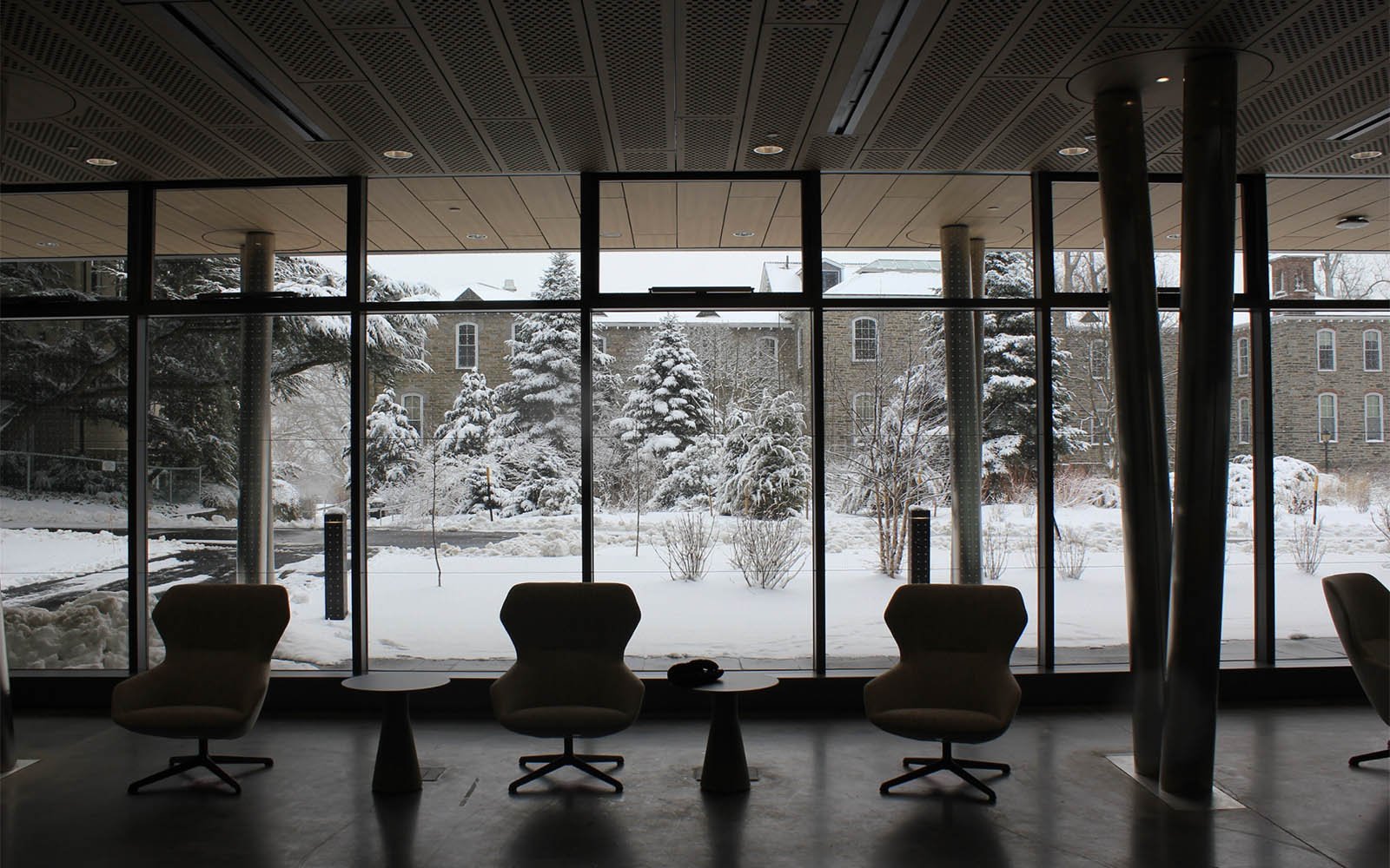 snowy campus scence