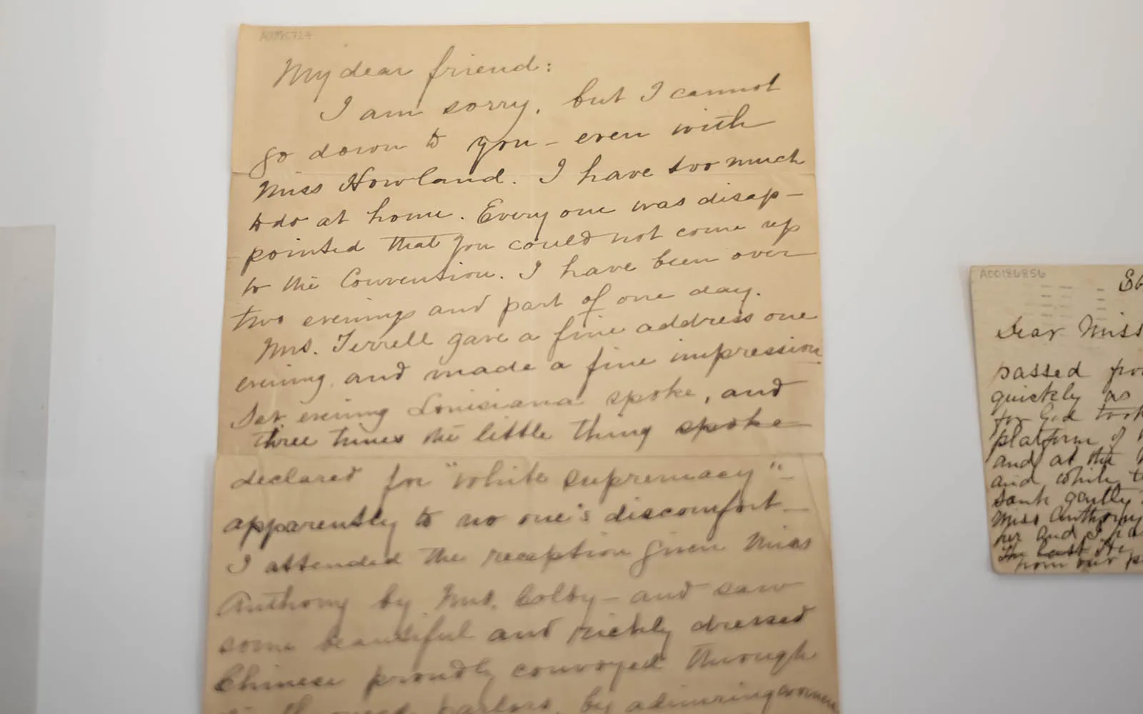 handwritten note