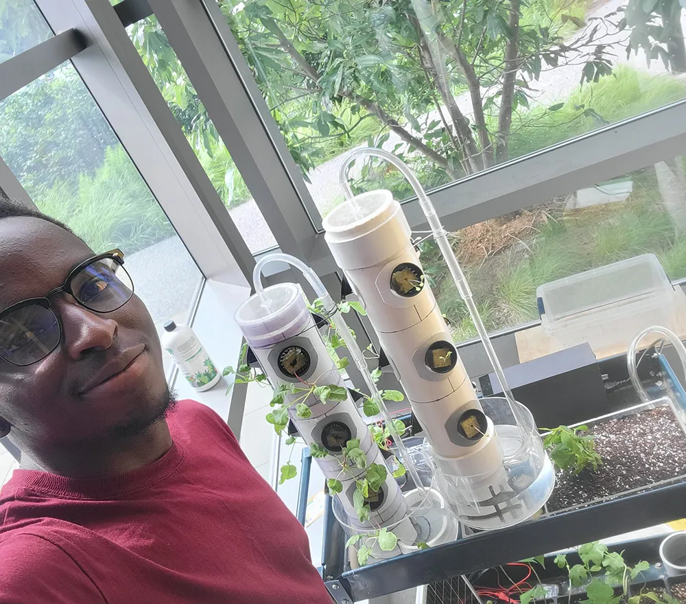 Jean Michel Irankunda ’28 in lab setting